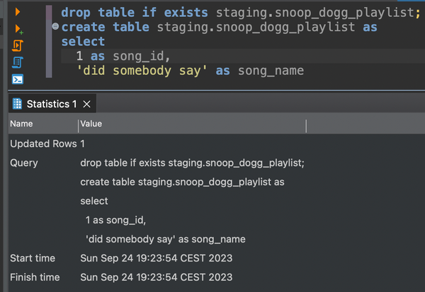 Create a random table.